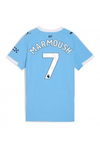 Manchester City Omar Marmoush #7 Fotballdrakt Hjemme Klær Dame 2025-26 Korte ermer